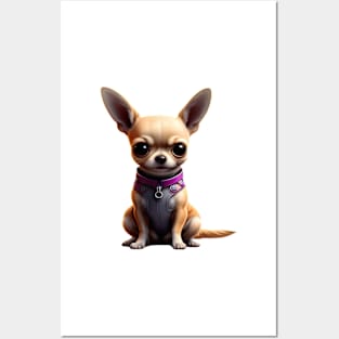 Chihuahua in suit Posters and Art